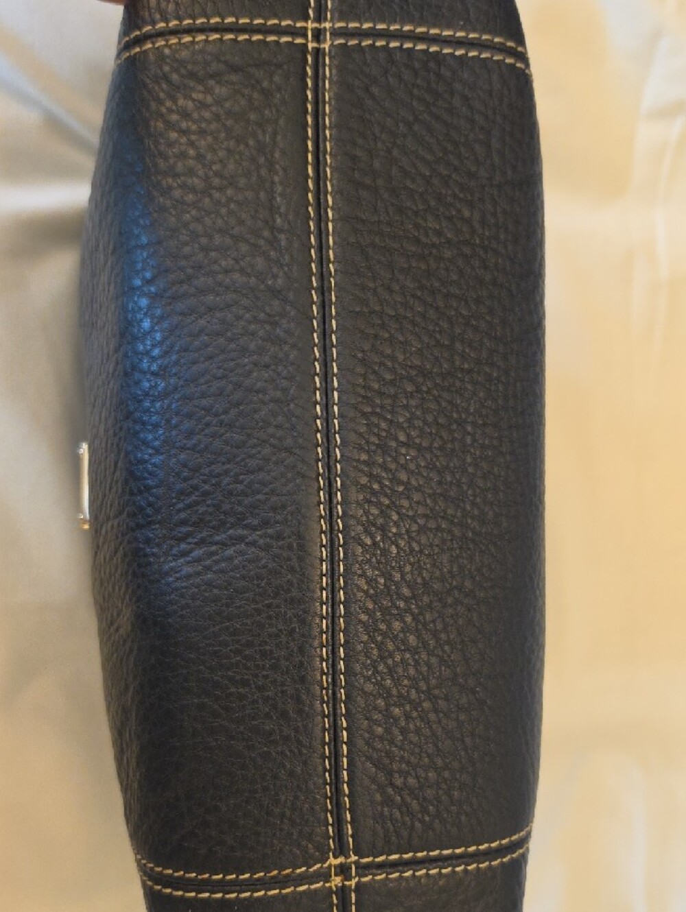 Dooney & Bourke Black Pebbled Leather Shoulder Bag - Picture 3 of 8